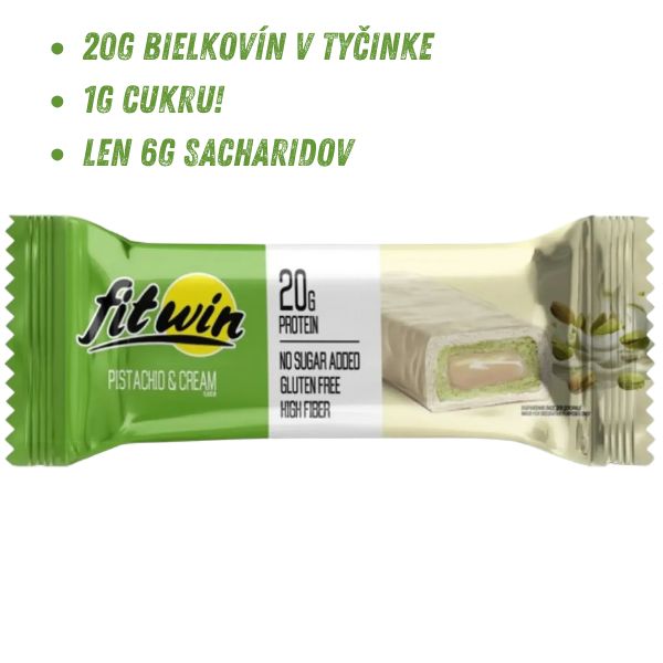 Proteínová tyčinka s náplňou 60g príchuť: Pistácia&krém od Fit Win