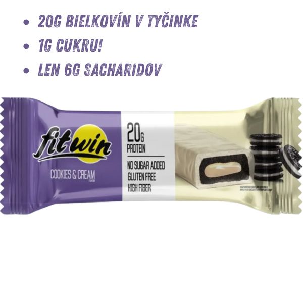 Proteinová tyčinka s náplňou 60g príchuť: sušienky&krém od Fit Win